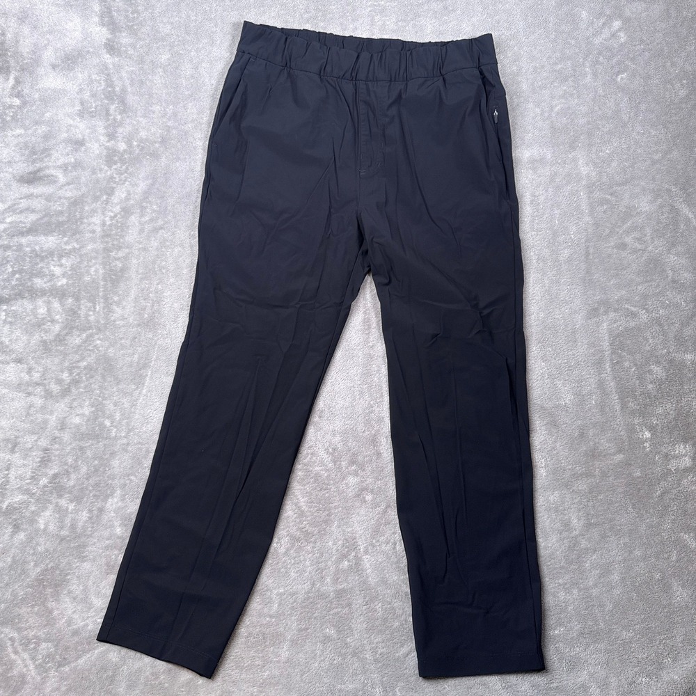 Vuori Meta Pant Mens Large Black Technical Stretch Travel Trousers VW404